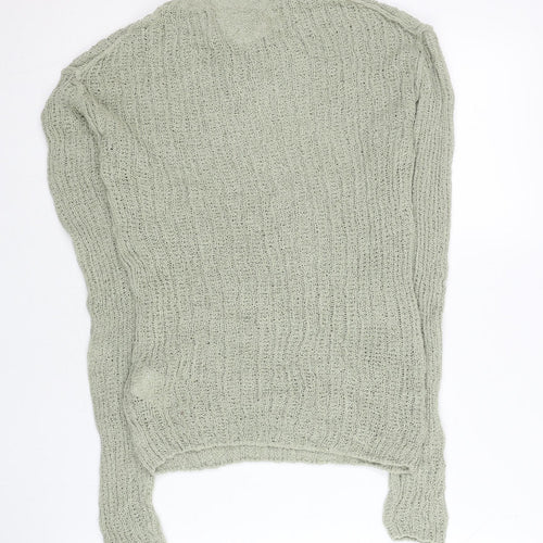 Weekday Women’s Grey Knit Pullover Jumper Size S Crew Neck