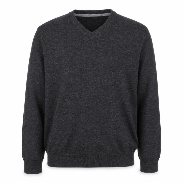 Debenhams Men’s Grey V-Neck Acrylic Knit Jumper Size L