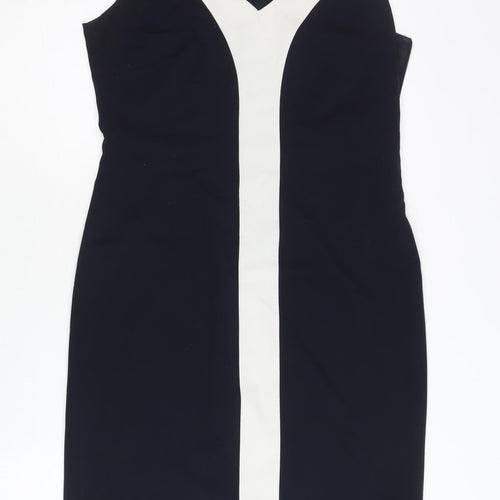 Apart Impressions Women’s Black White Sheath Dress UK 12 V-Neck