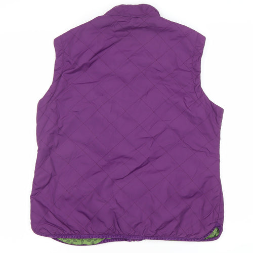 Avenue Women Purple Quilted Waistcoat Gilet M Medium Padded Jacket