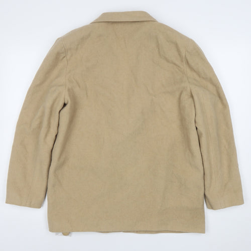Choices Women’s Beige Wool Blend Blazer Jacket Size 14 Long Sleeve