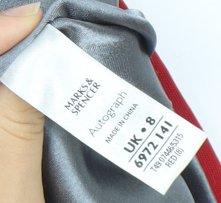 Marks and Spencer Women’s Red Polyamide Short Anorak Jacket UK 8