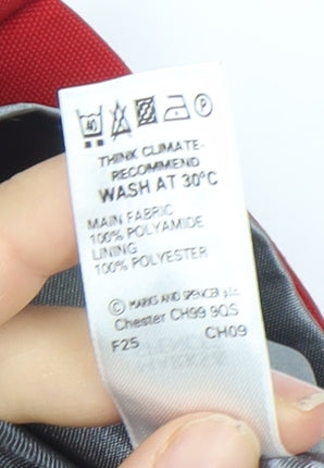 Marks and Spencer Women’s Red Polyamide Short Anorak Jacket UK 8