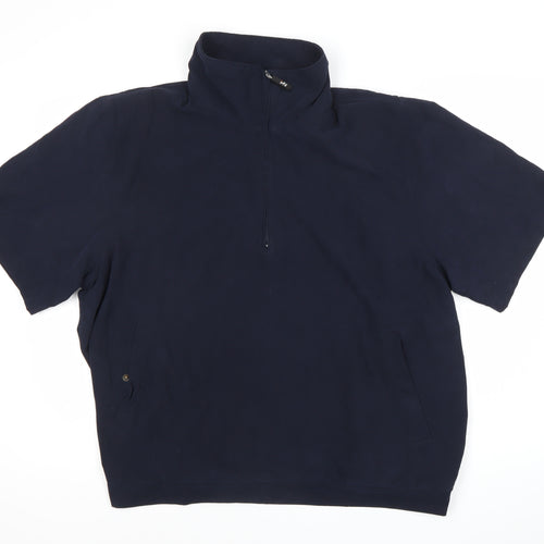 New Hampshire Men’s Blue Short Sleeve 1/4 Zip Jacket Size L