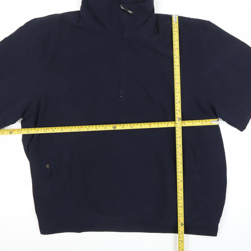 New Hampshire Men’s Blue Short Sleeve 1/4 Zip Jacket Size L