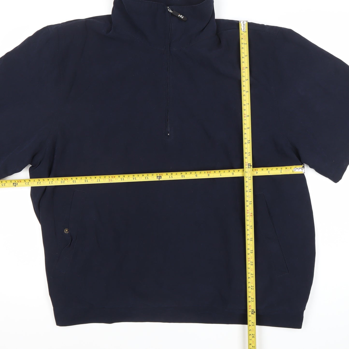 New Hampshire Men’s Blue Short Sleeve 1/4 Zip Jacket Size L