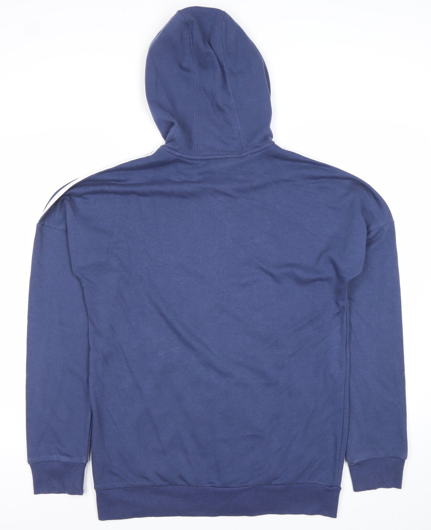Adidas Boys Blue Full Zip Hoodie 15-16Y XL Sports Logo Activewear