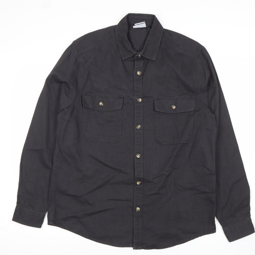ASOS Men’s Black Cotton Basic Jacket M 40in Chest Casual Workwear