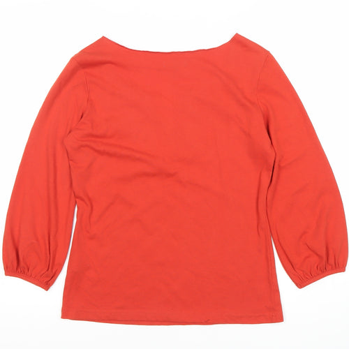 Marks and Spencer Per Una Women's Red Embroidered Tunic Blouse Size 10