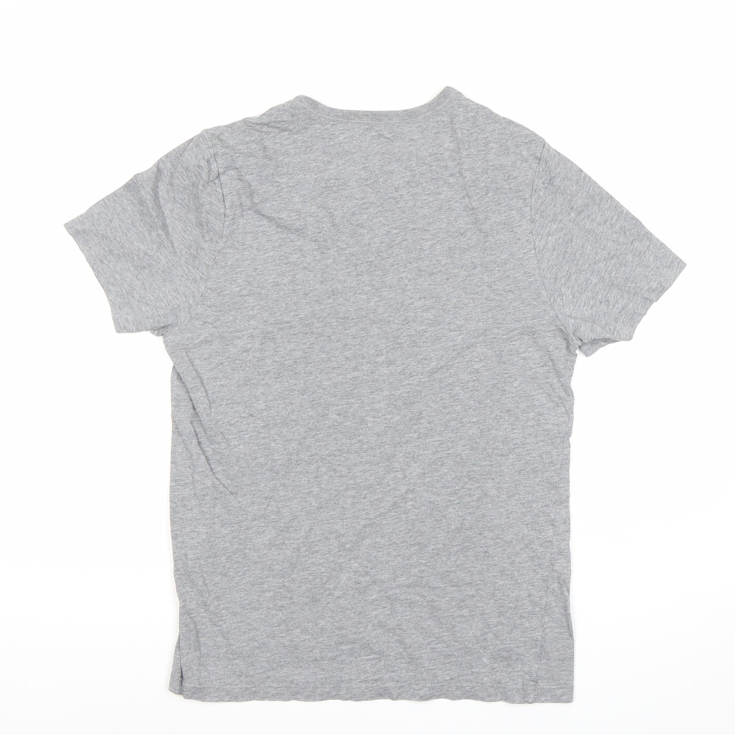 Hugo Boss Men's Grey Small Regular Fit Cotton Logo T-Shirt