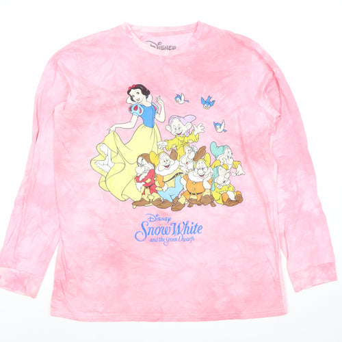 Disney Women’s Pink Long Sleeve Nightshirt Snow White Size L