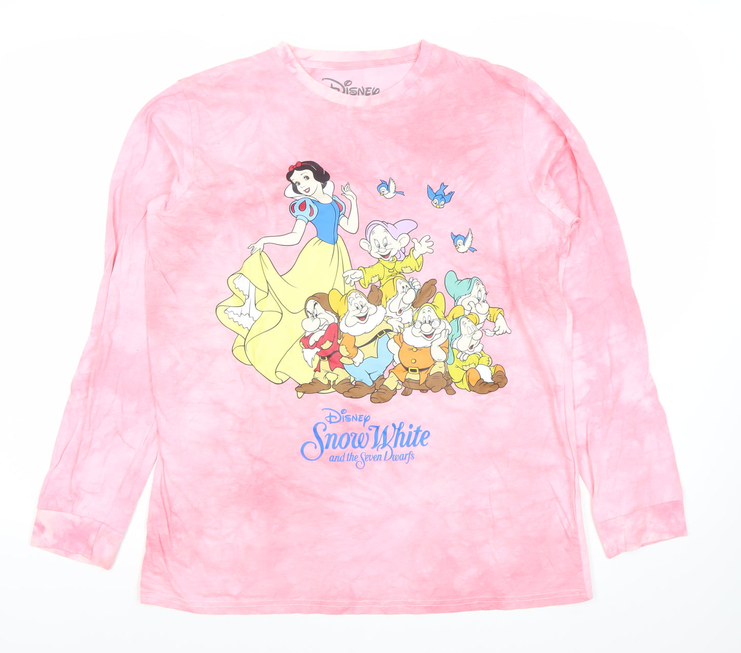 Disney Women’s Pink Long Sleeve Nightshirt Snow White Size L