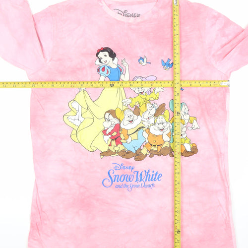 Disney Women’s Pink Long Sleeve Nightshirt Snow White Size L