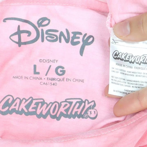 Disney Women’s Pink Long Sleeve Nightshirt Snow White Size L