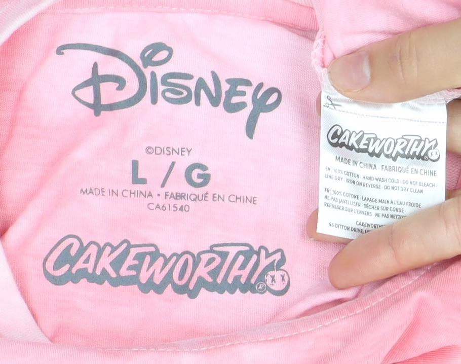 Disney Women’s Pink Long Sleeve Nightshirt Snow White Size L
