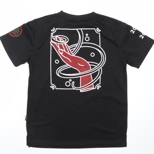Oren Men’s Black M Graphic Print Crew Neck Short Sleeve T-Shirt