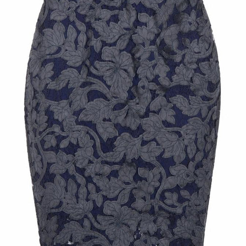 Lipsy London Women’s Blue Floral Lace Pencil Skirt Size 8