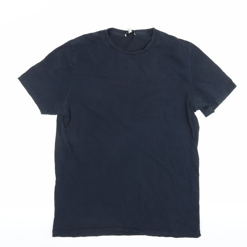 Reiss Men’s Black Cotton Crew Neck Short Sleeve T-Shirt M