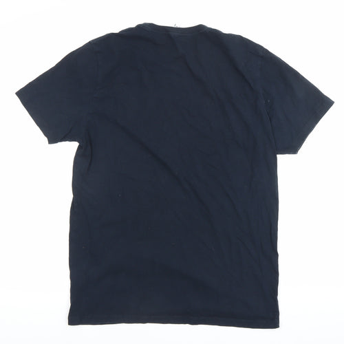Reiss Men’s Black Cotton Crew Neck Short Sleeve T-Shirt M