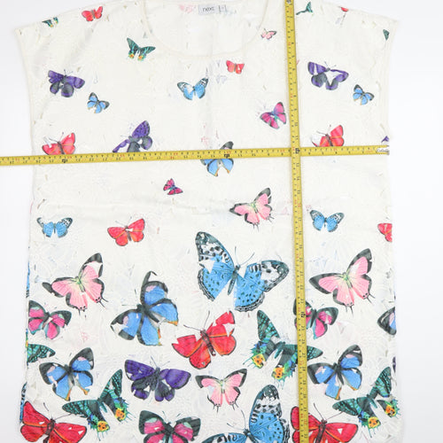 Next Womens Multicoloured Butterfly Shift Dress Size 20 Summer