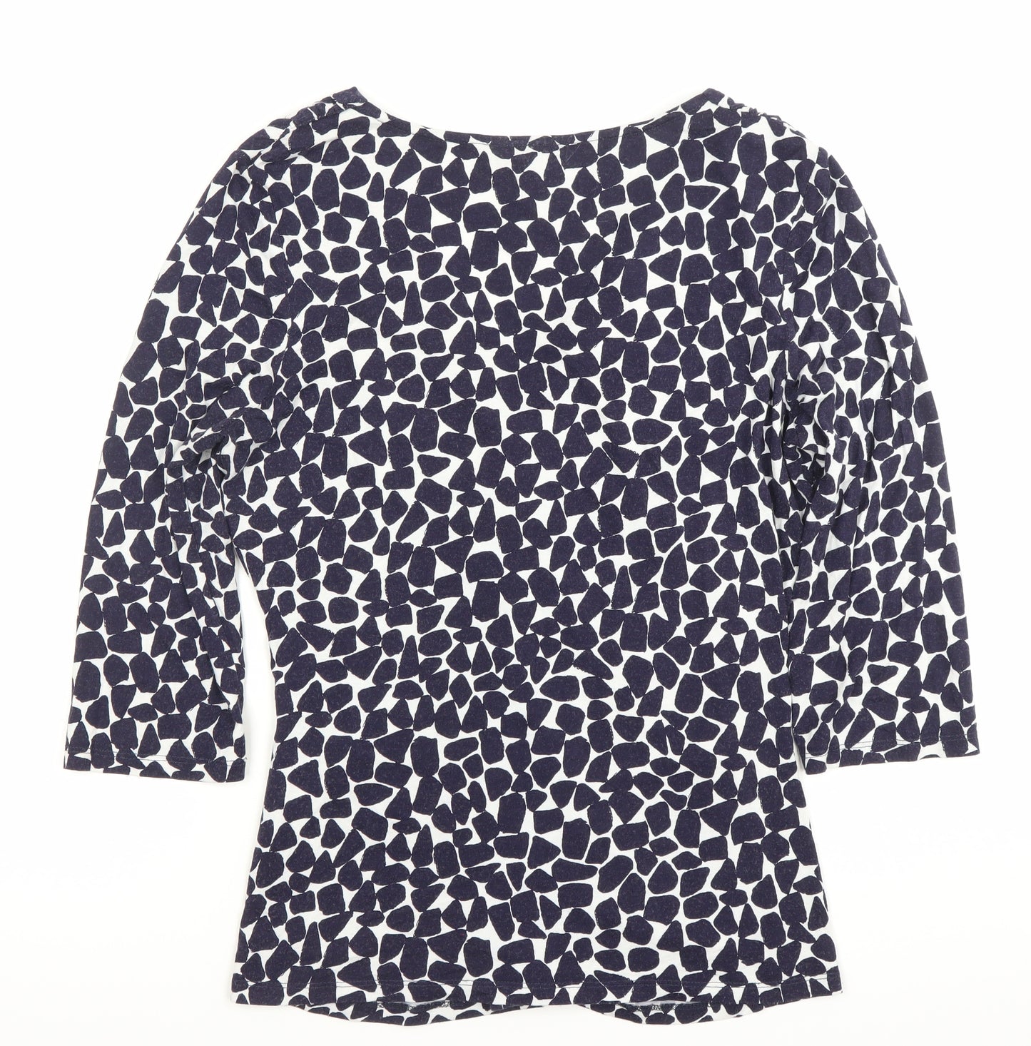 Phase Eight Women’s Blue Geometric V-Neck Tunic Blouse Size 14