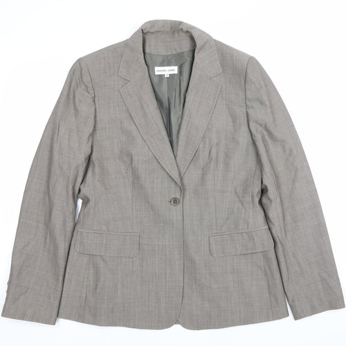 Gerard Darel Womens Grey Wool Workwear Suit Jacket Size 12