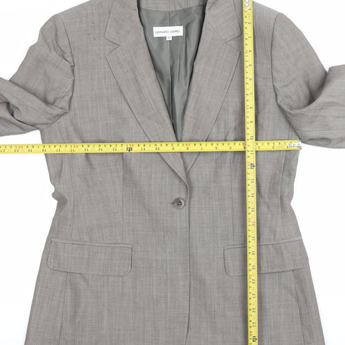 Gerard Darel Womens Grey Wool Workwear Suit Jacket Size 12