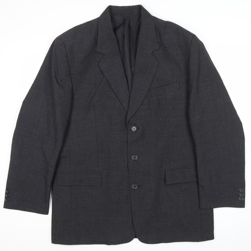 Modern Classics Men's Grey Wool Blend Blazer Jacket Size 42 Regular