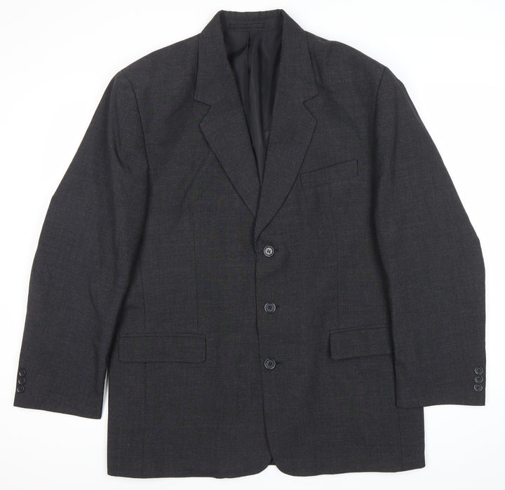Modern Classics Men's Grey Wool Blend Blazer Jacket Size 42 Regular