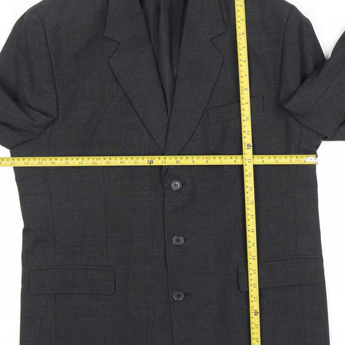 Modern Classics Men's Grey Wool Blend Blazer Jacket Size 42 Regular