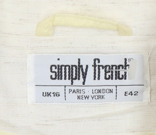 Simply French Women’s Ivory Double-Breasted Blazer UK 16