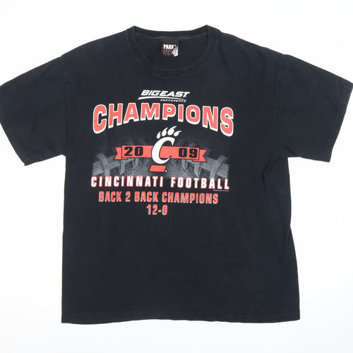 PARK 7 Men’s Black L Sports University Graphic T-Shirt 2009 Champions