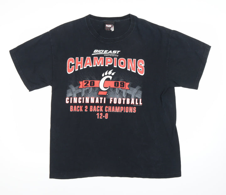 PARK 7 Men’s Black L Sports University Graphic T-Shirt 2009 Champions