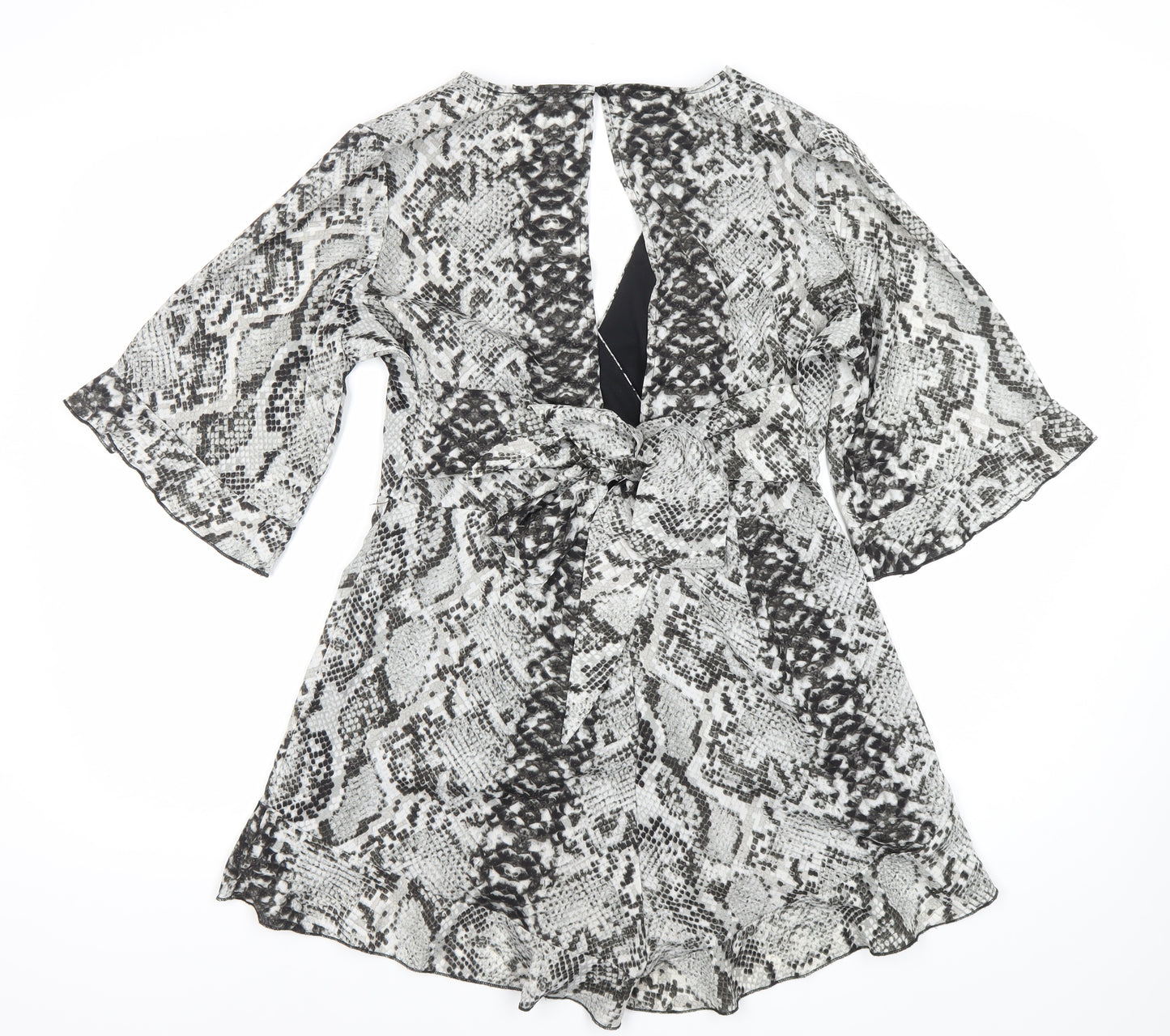 PrettyLittleThing Women’s Multicoloured Snake Print Size 12 Playsuit