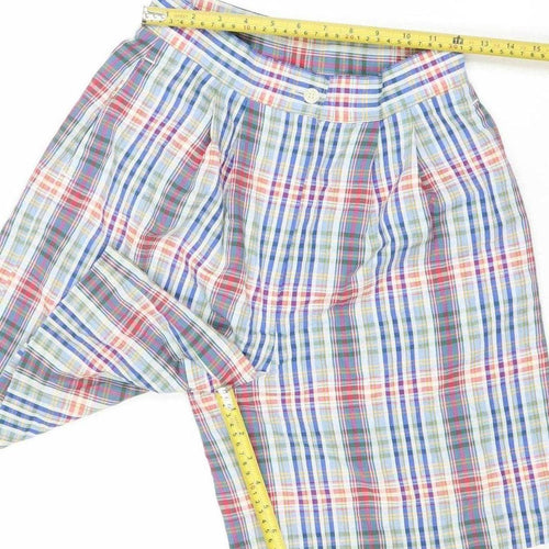Next Womens Multicoloured Plaid Bermuda Shorts Size 12 Cotton Blend