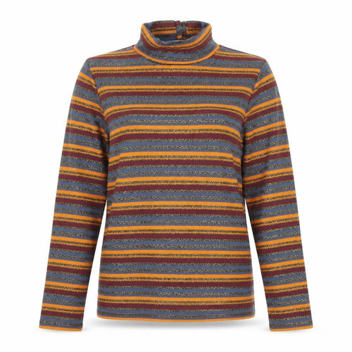 ASOS Women’s Multicoloured Stripe Roll Neck Long Sleeve Blouse Size 12