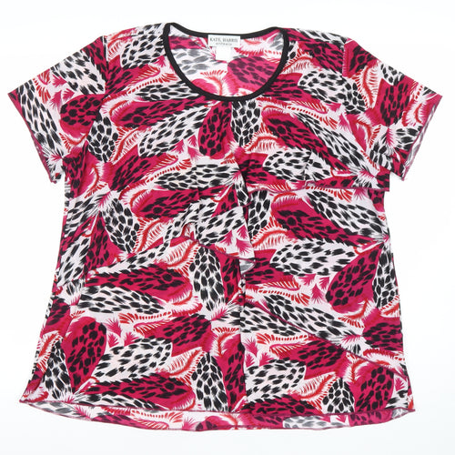 Kate Harris Womens Multicoloured Animal Print T-Shirt Size 18