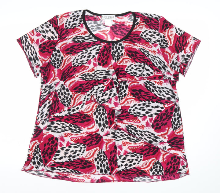Kate Harris Womens Multicoloured Animal Print T-Shirt Size 18