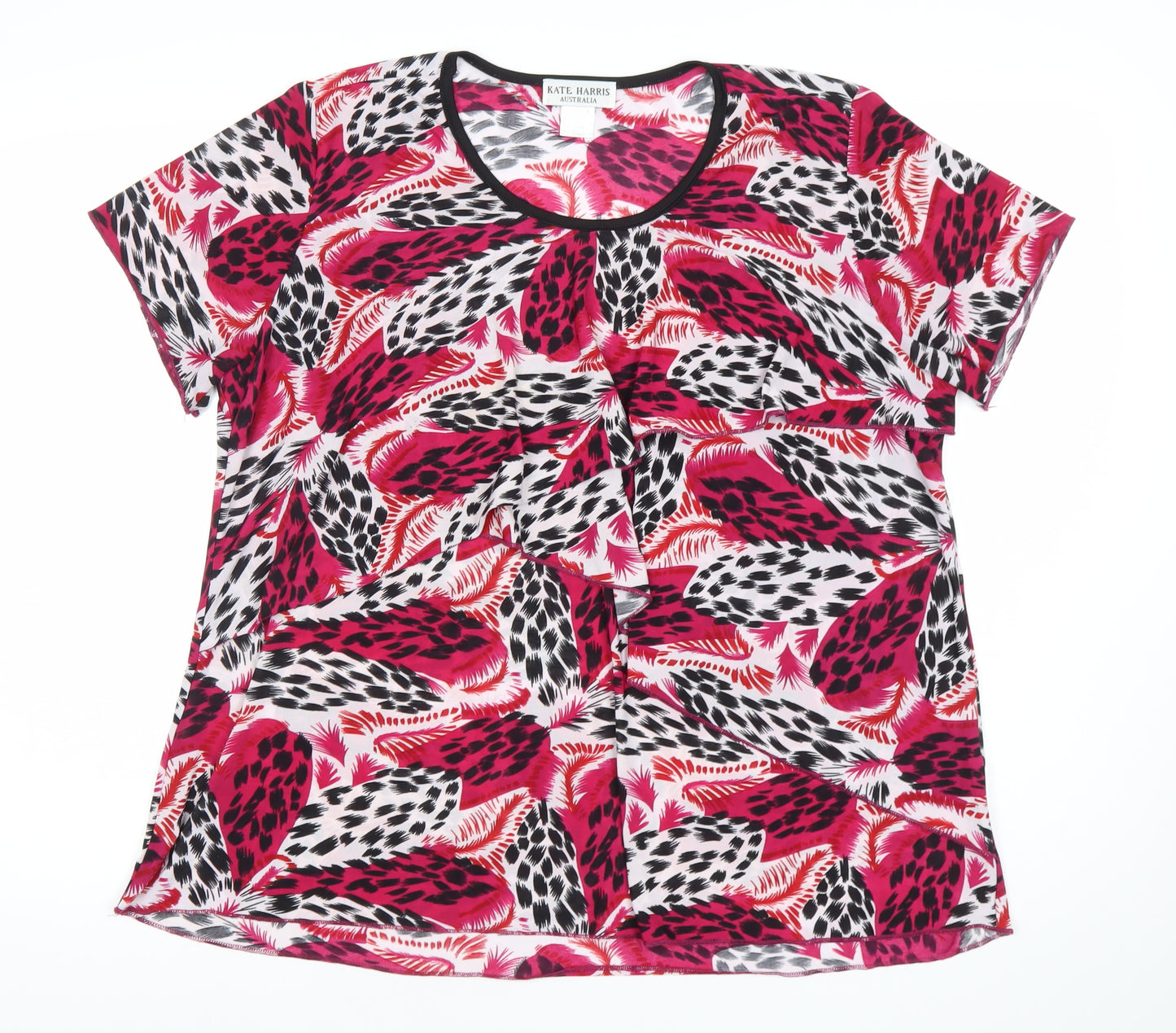 Kate Harris Womens Multicoloured Animal Print T-Shirt Size 18