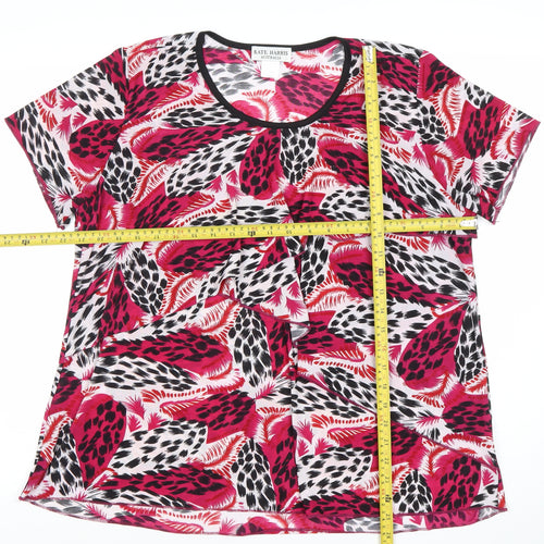 Kate Harris Womens Multicoloured Animal Print T-Shirt Size 18