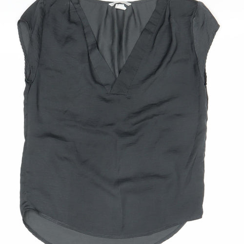 H&M Women’s Black Sleeveless Blouse Size 6 Round Neck Polyester