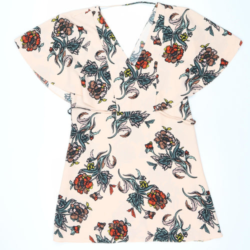 River Island Women’s Multicoloured Floral Mini Bodycon Dress Size 8