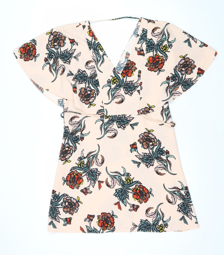 River Island Women’s Multicoloured Floral Mini Bodycon Dress Size 8