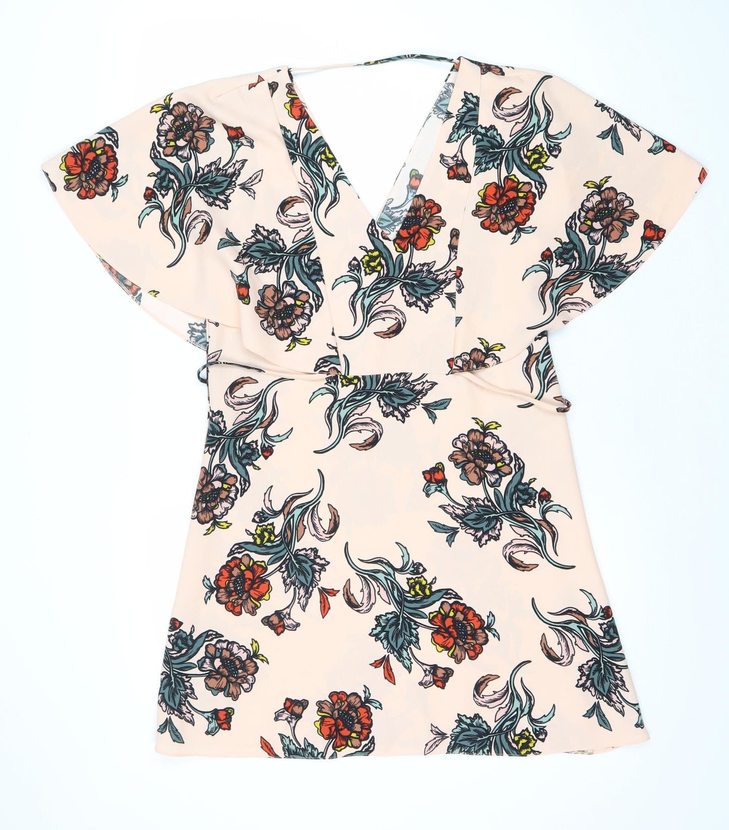 River Island Women’s Multicoloured Floral Mini Bodycon Dress Size 8