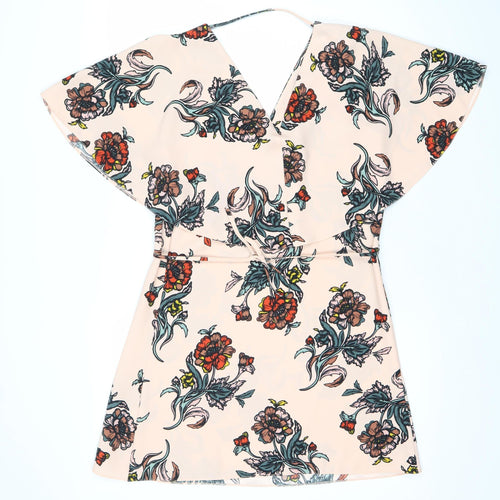 River Island Women’s Multicoloured Floral Mini Bodycon Dress Size 8