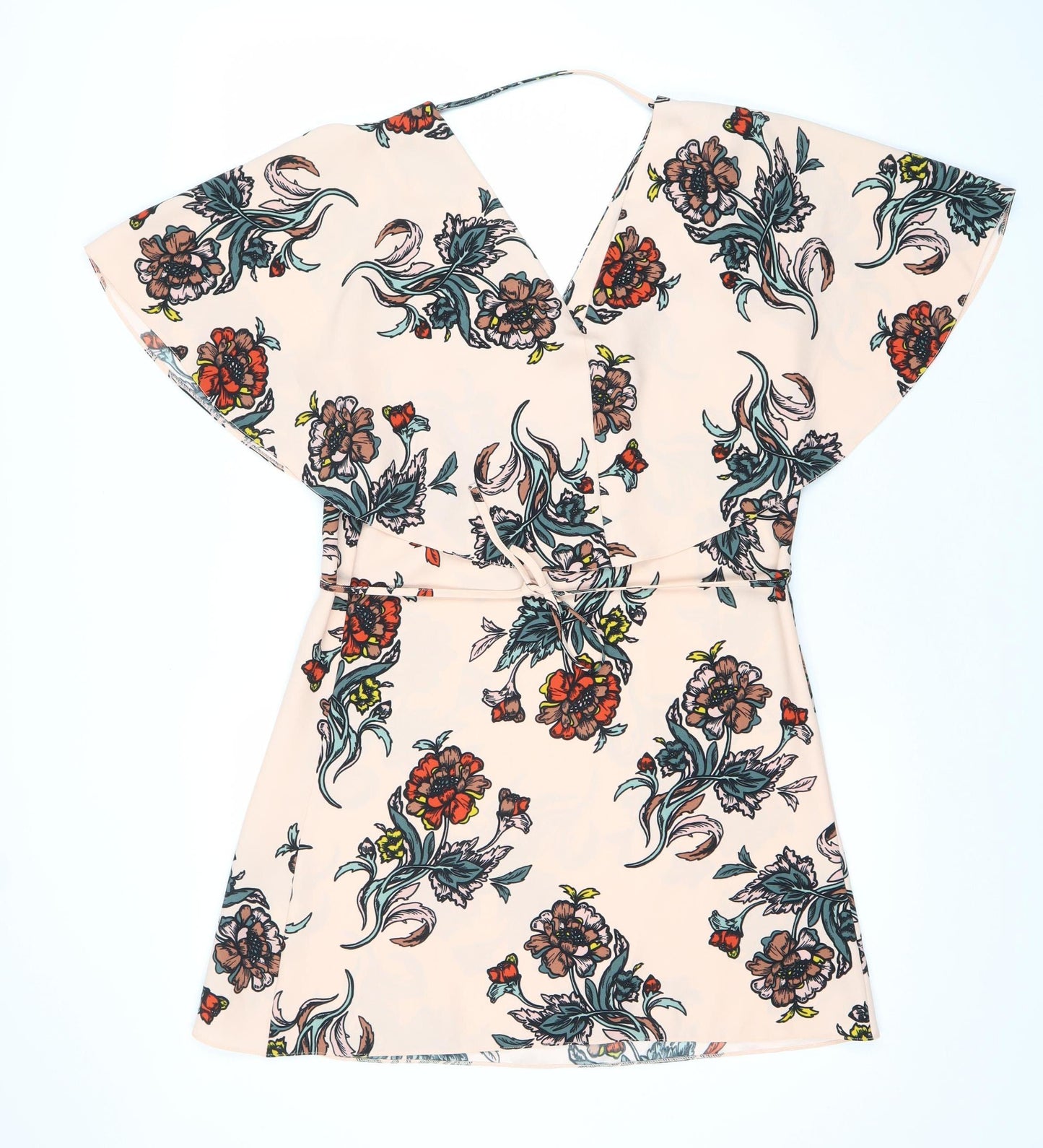 River Island Women’s Multicoloured Floral Mini Bodycon Dress Size 8