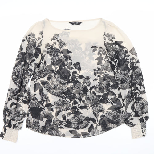 Dorothy Perkins Women’s Black Floral Chiffon Blouse Size 12