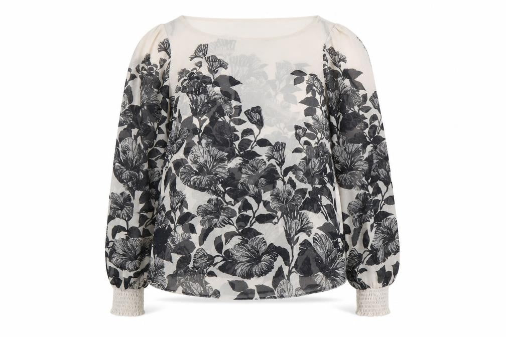 Dorothy Perkins Women’s Black Floral Chiffon Blouse Size 12