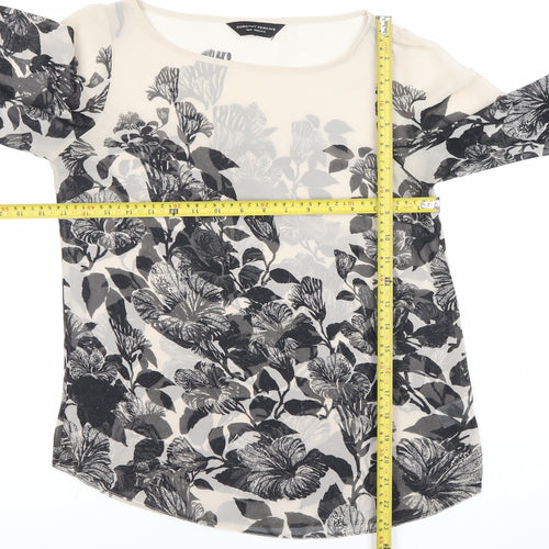 Dorothy Perkins Women’s Black Floral Chiffon Blouse Size 12