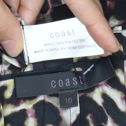 Coast Womens Multicoloured Animal Print Blouse Size 10